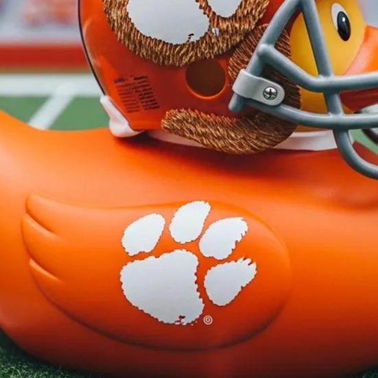 Rugby Football Duck Figurine Cartoon Duck Statue Animal Sculpture Home