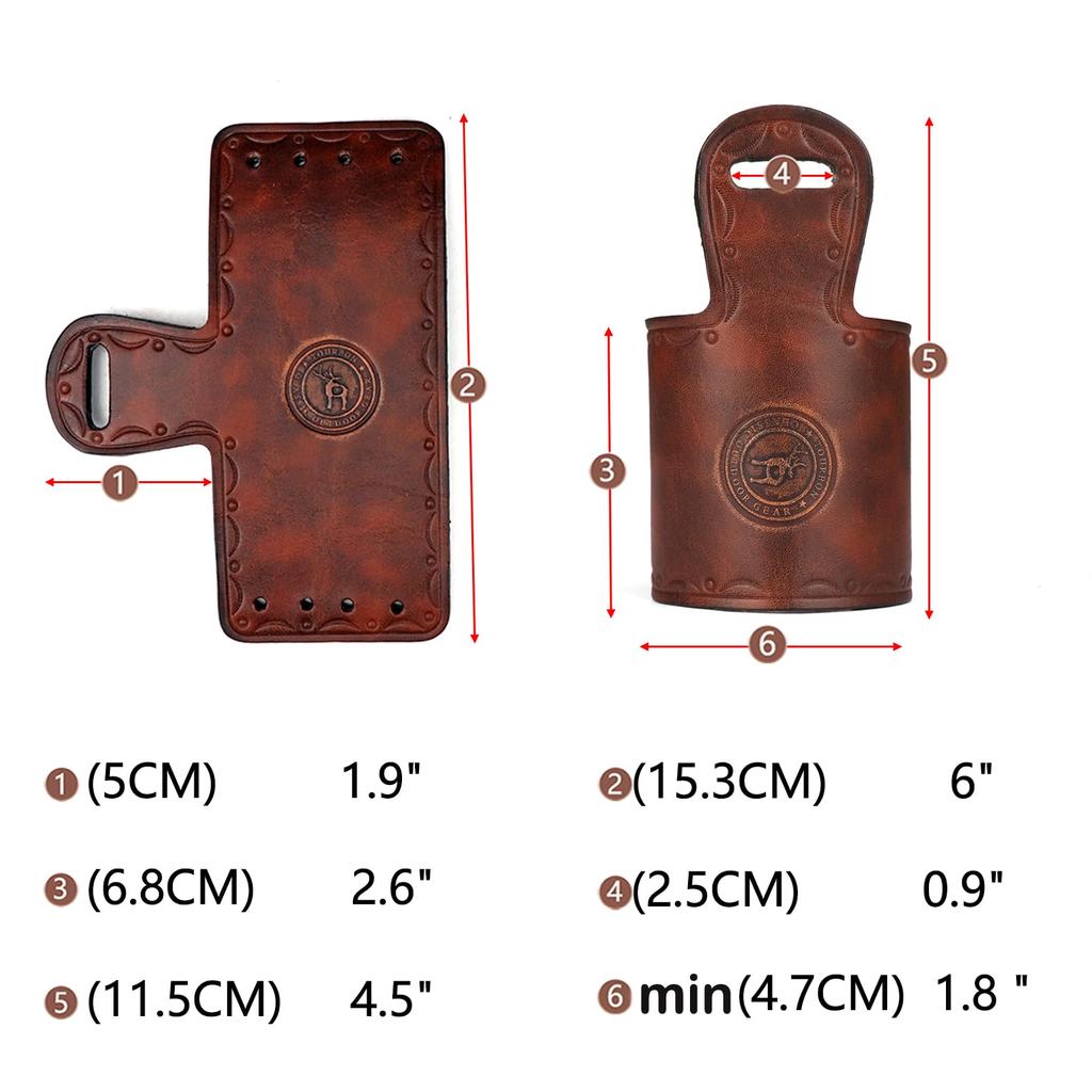 TOURBON Adjustable Leather Gun Sling Loop Holster Barrel Sling No Drilling Required Adapter,