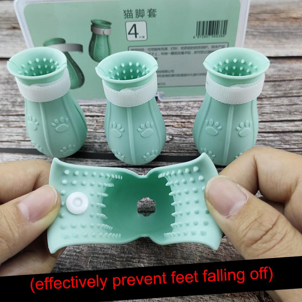 Anti-scratch Cat Foot Cover Washing Anti-Scratch Cut Nails Pet Supplies Cat Bath Gods Pet Shoes Foot Cover Gloves Cat Foot Cover