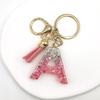 Crystal Epoxy Letter Keychain with Tassel - Stylish Accessory for Bags & Cars