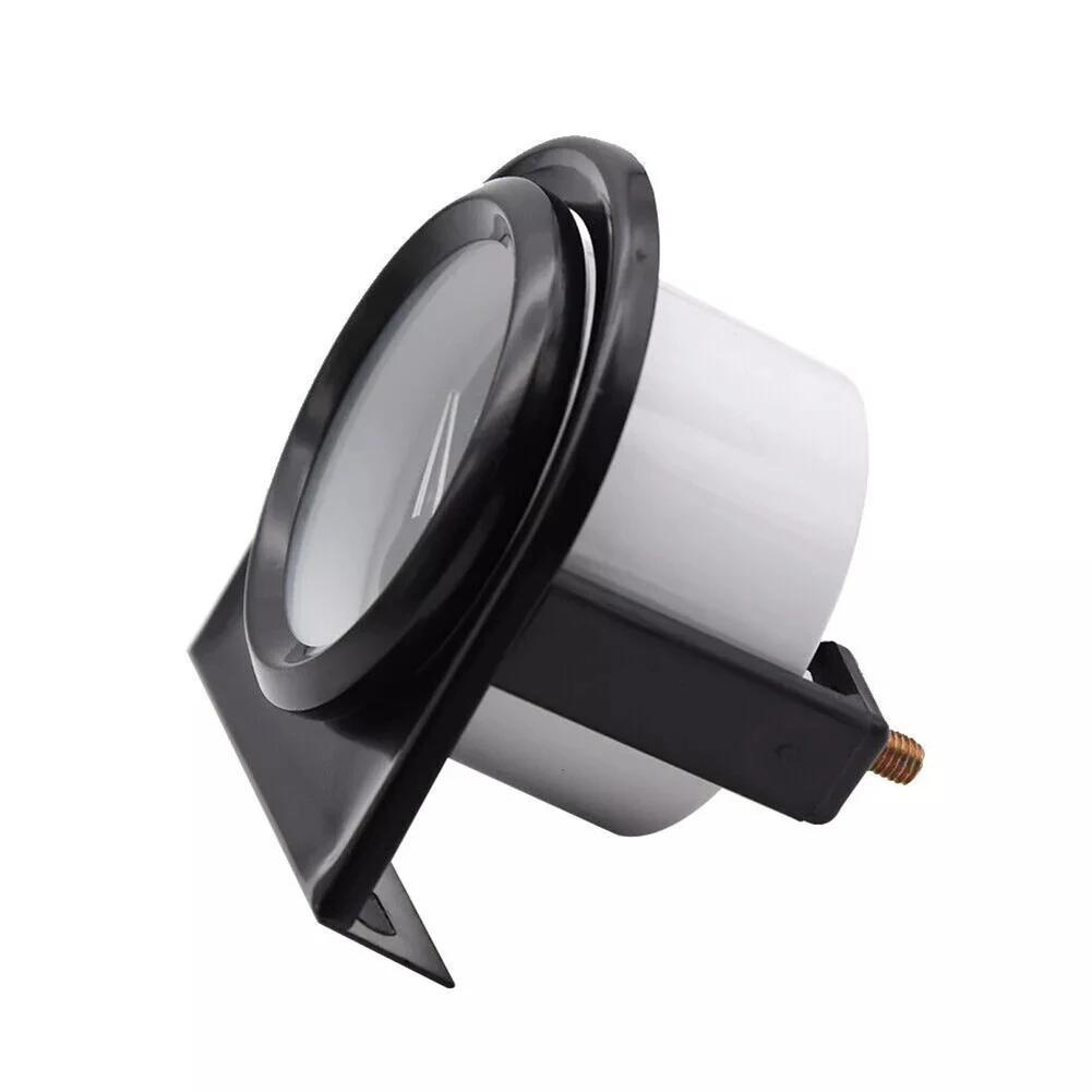 1x 12V 2'' 52mm Car Fuel Level Gauge Meter With Bracket 240-33 Ohm E-1/2-F White LED Light Black Plastic Gauges 6.8 * 7.2cm