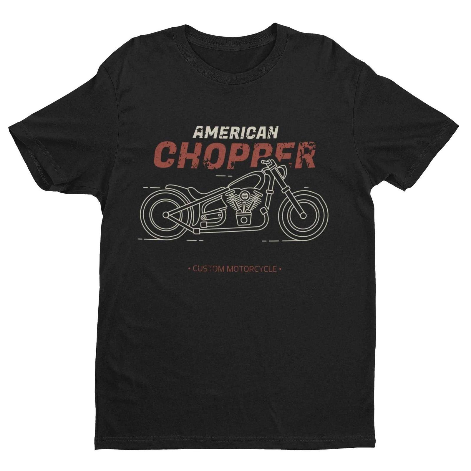 Biker T Shirt American Chopper Custom Motorcycle Classic Vintage Motorbike Gift 3XL