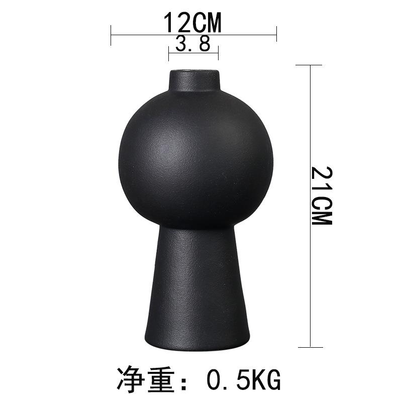 Ins Circle Ceramic Vase Ornament Living Room Home Jewelry Creative Crafts does not contain plants