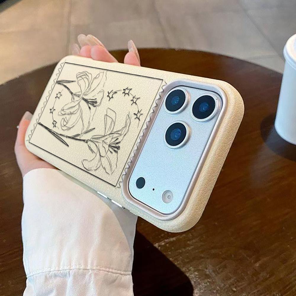 Hand-painted Lily Phone Case For IPhone 17 Pro 13 Funda IPhone 11 14 15 16 Pro Max 12 15 Plus 15pro 13 Silicone Soft Cover Case
