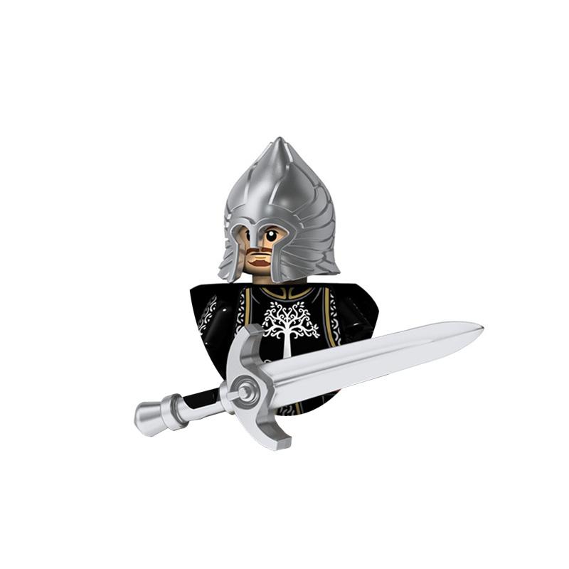 Medieval  Lord of Rings Series Gondor Soldiers Action Figures Model Small Particles Building Blocks Kids Toys Birthday Gifts