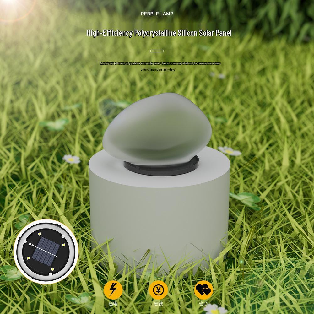 Outdoor Solar Pebble Lights - Waterproof Garden & Lawn Decorative Landscape Stones
