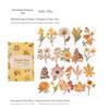 Sugar Poetry Floral Fabric Stickers: Retro Plant Embroidery, DIY Journal & Scenery Collage Pack.