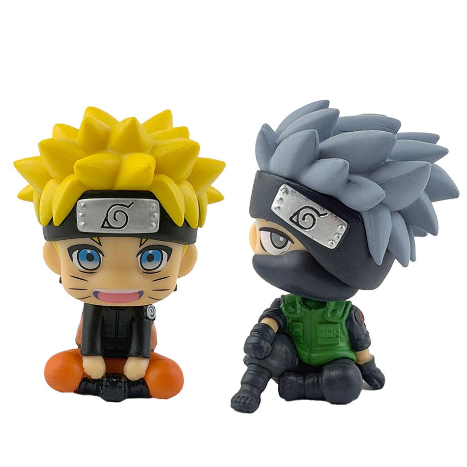 Anime Figure Naruto Kakashi Action Figure Q Version Kawaii Sasuke Itachi Figurine Car Decoration Collection Model Toy