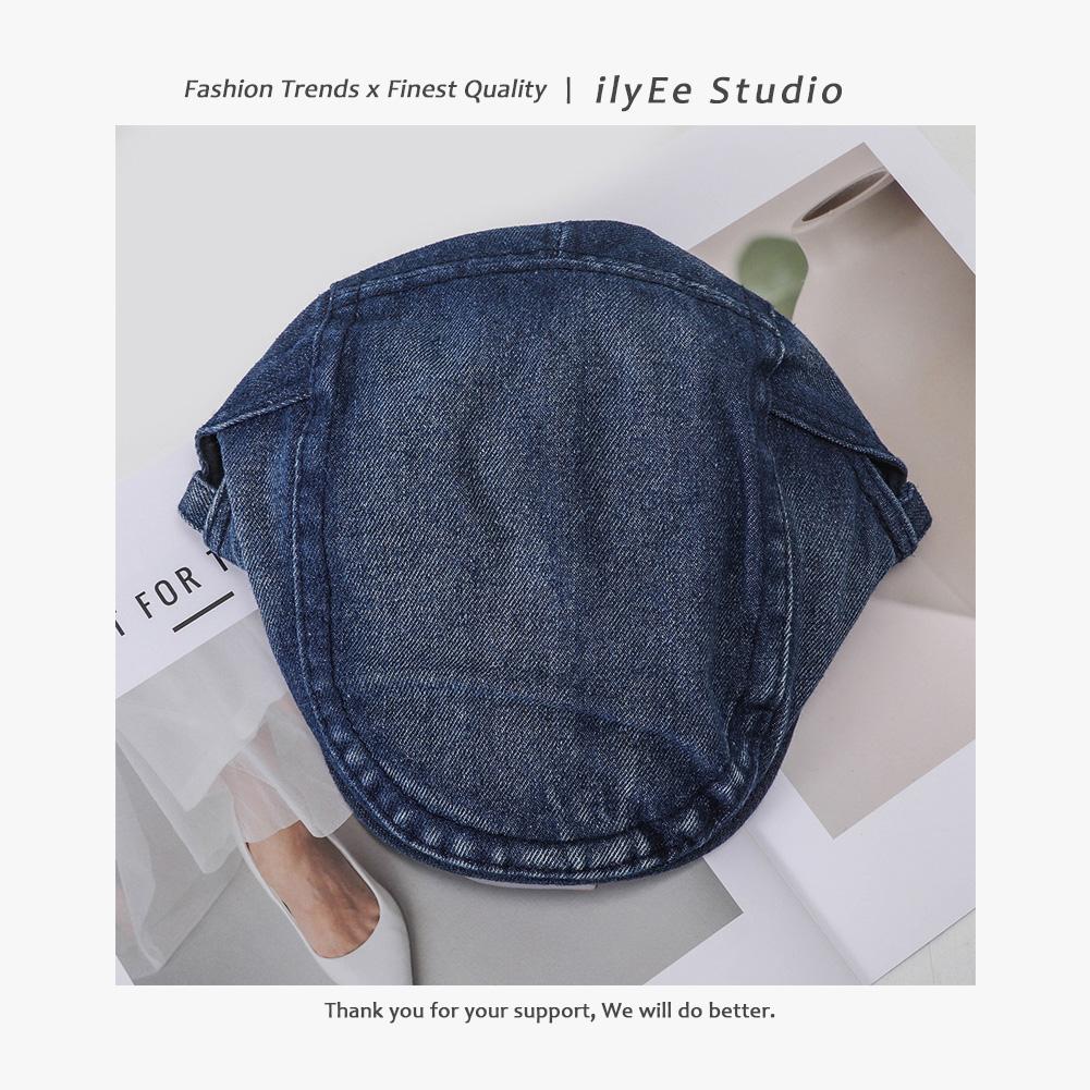 New Designer Washed Denim Beret Hat Men Women Solid Color Vintage Newsboy Cap Adjustable Casual Cotton Flat Visor Cap Flat Hat