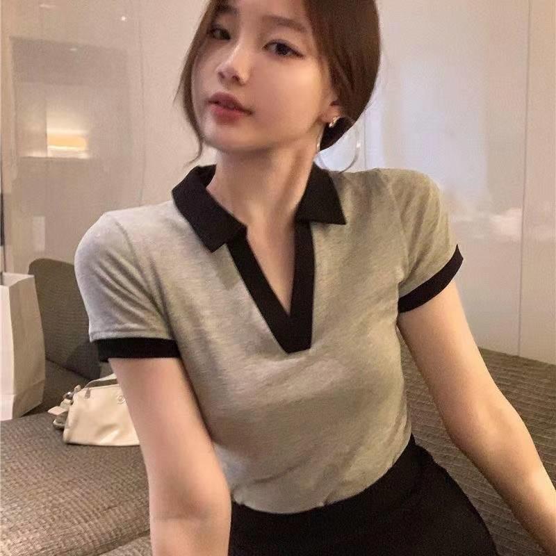 Summer New Tops Short ins Tide Design Sense Niche Sweet and Spicy Style Pure Desire Spice Girls Short Sleeve T-Shirt Women