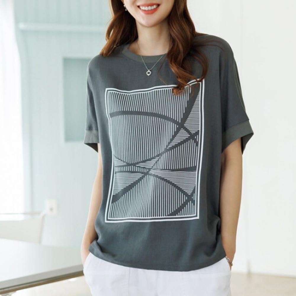 Dedra Oversized Linen T shirT Tbd3309