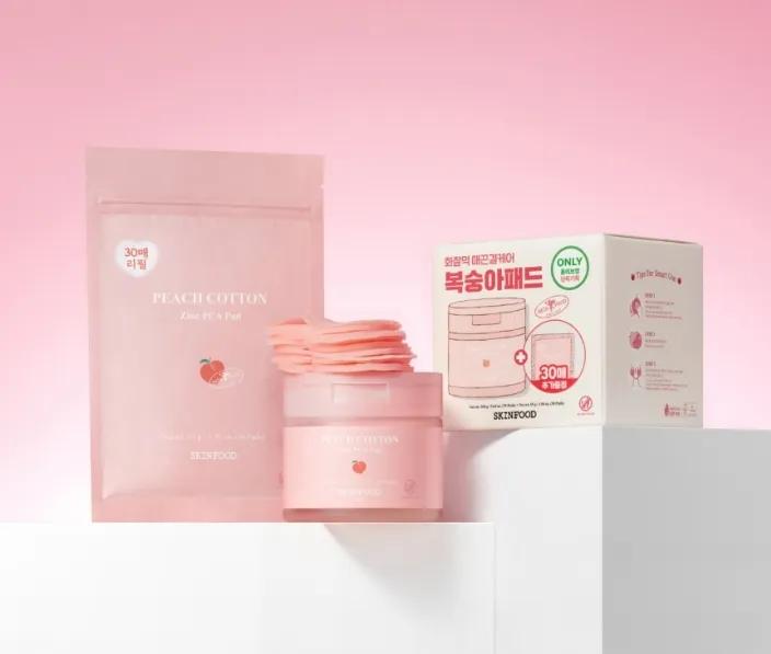 SKINFOOD Peach Cotton Zinc PCA Pad 70P Set (+30P)
