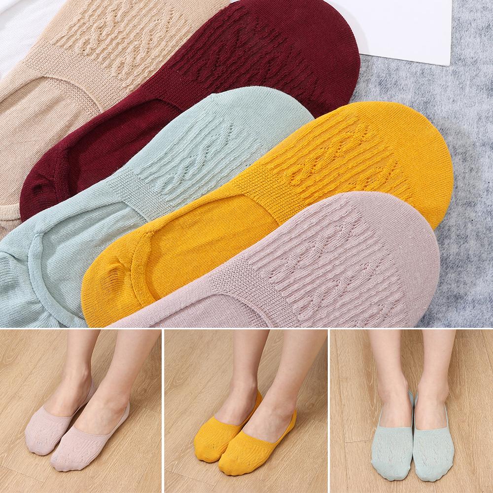 Women Breathable Invisible Low Cut Ankle Hosiery Cotton Boat Socks