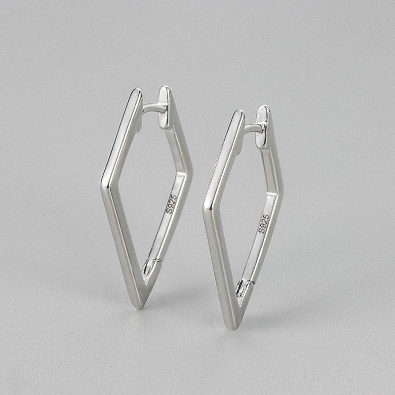 925 Sterling Silver Earrings For Women Trendy Gold Color Geometric Earring Jewelry Prevent Allergy Party Accessories Gift