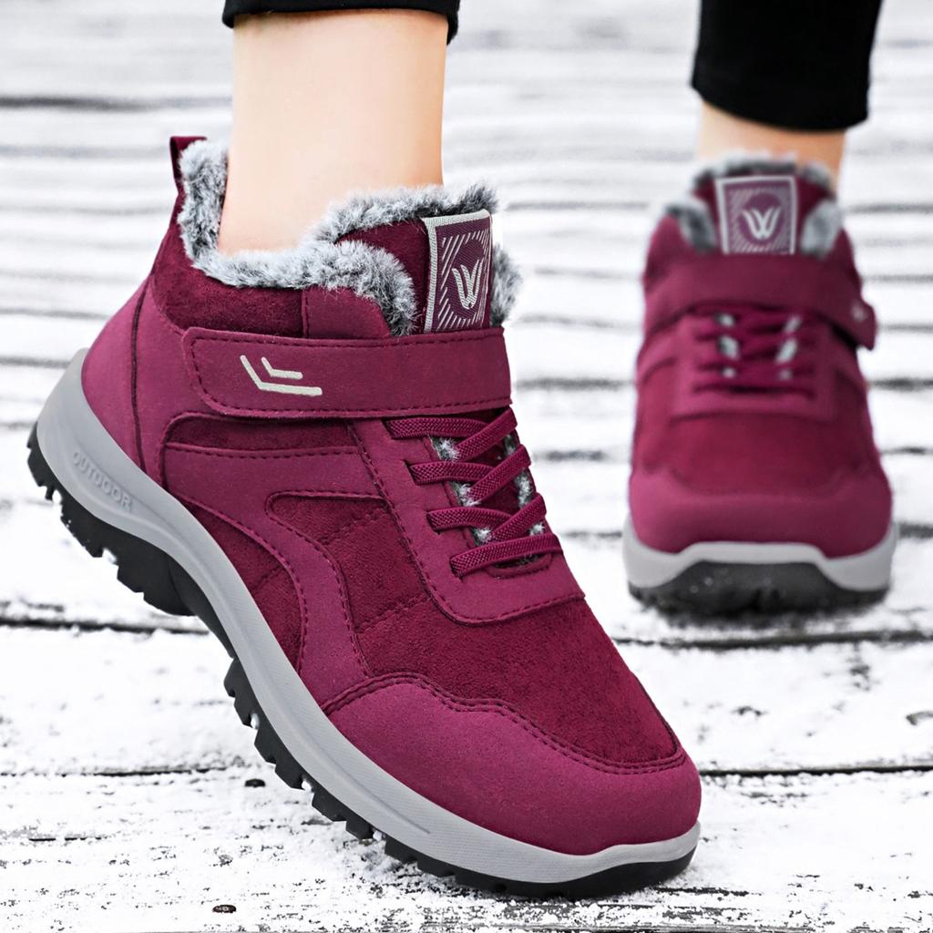 Cotton Shoes for Women, Snow Boots, Thick Soled Warm Shoes, Versatile Cotton Boots for Children, Comfortable Shoes for One Foot