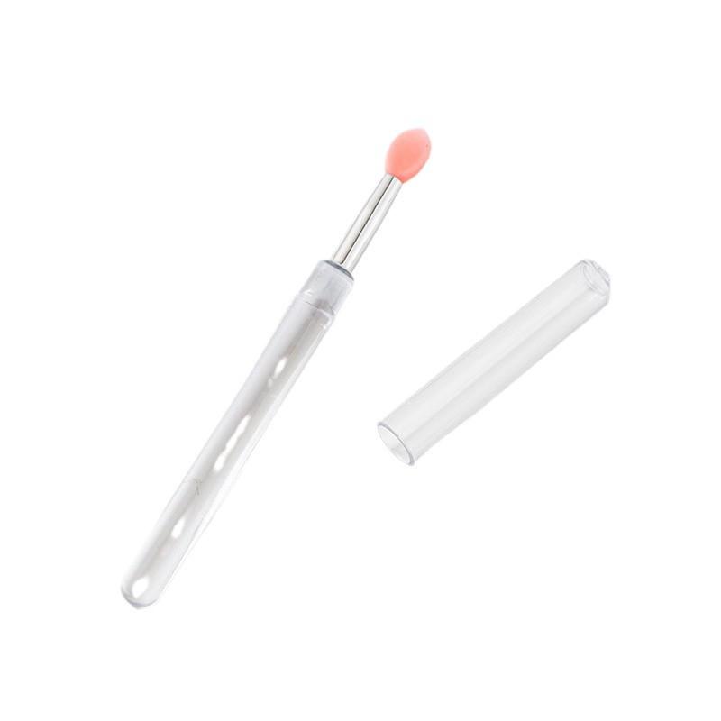 TikTok Portable Silicone Lip Brush with Lid - Lipstick, Lip Gloss, Lip Balm Blending Tool