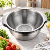 2 Pieces Strainer RustResistant 304 Stainless Steel Mixing Bowl with Colander for Countertop