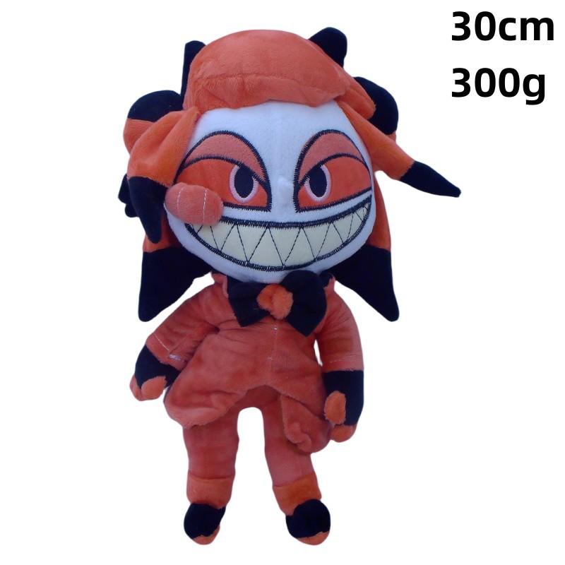 Hazbin Hotel Niffty Plüschtier 25cm Niedliches Rotes Outfit Dämon Stoffpuppe Cartoon Anime Merchandise Weiche Plüschtiere Geschenk für Fans Kinder Sammlerstück
