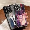 Anime Character Power CSM Soft Phone Case For iPhone 15 16 17 Air 14 Pro Max 16E Plus 13 12 Mini Plating Anti-Fall Fundas