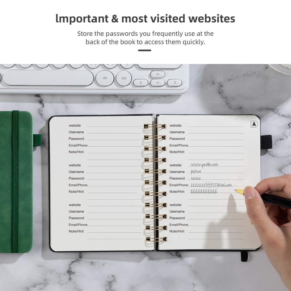 B6 Heslovník Kroužkový sešit Anglický Adresář Telefonní seznam Záznamník Štítek na dopis Zápisník