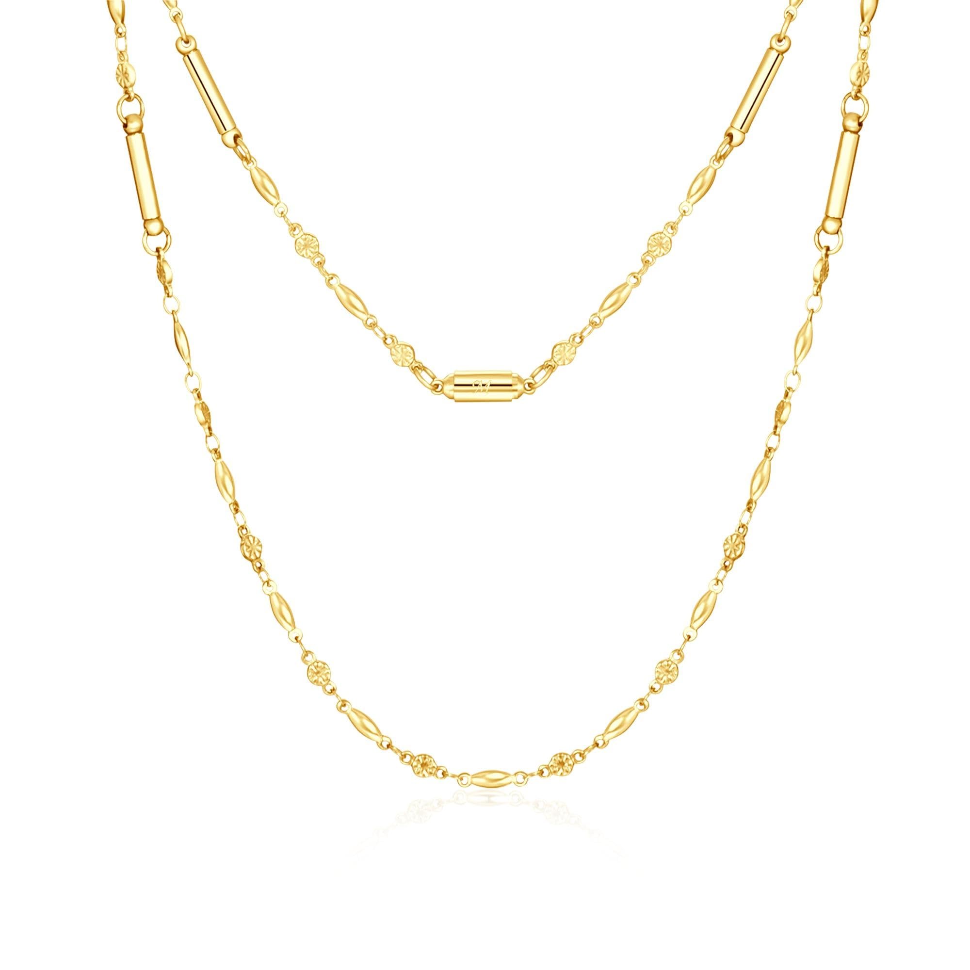 

Magnetic Necklace for 200 Magnetic Necklace Stainless Gift Box Included [MAYA&CANA] Women, Powerful, Millitesla, 48cm, Clasp, Chain, Steel, (Gold) золотий