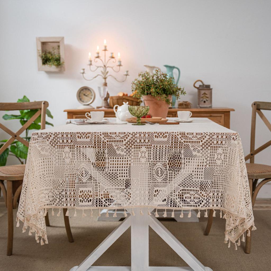 Crochet Cover Table Cloth Woven Tablecloth Hollow Tablecloth Tablecloth Towel Shooting Props