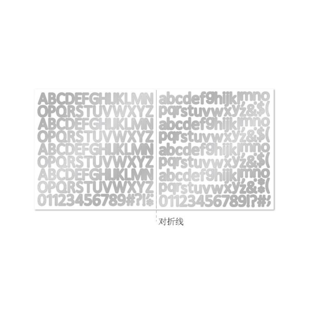 5Pcsset 0.5 Inch 26 Alphabet Planner Stickers Waterproof Gold Silver Color Diy Letter Decorative Sticker For Kids Cup Laptop