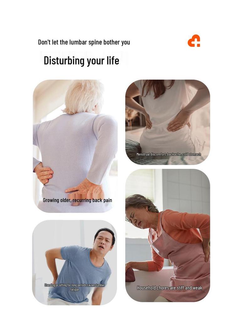 Kabelloser Heiz-Massage-Taillengürtel zur Linderung von Bauch- und Rückenschmerzen