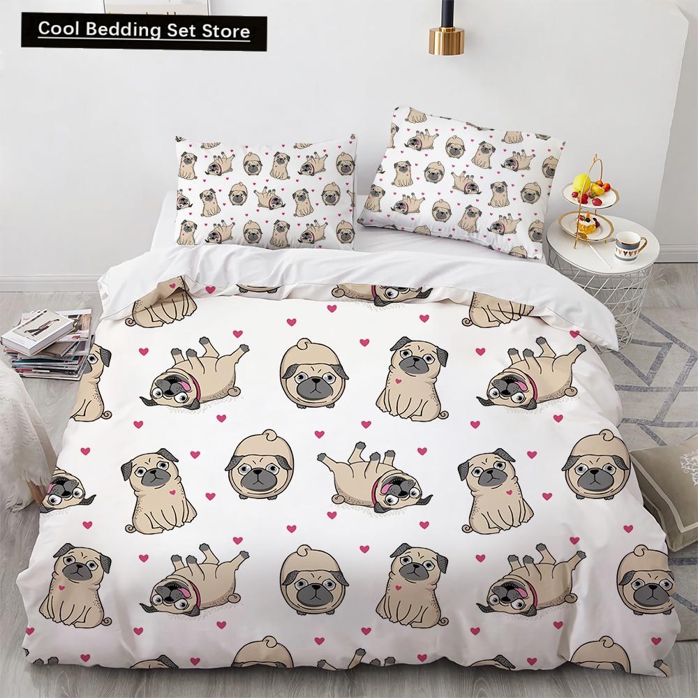 Cartoon Animals Toy Car Duvet Cover King Queen Lovely Frog Cat Rabbit Bedding Set for Kids Wildlife 2/3pcs Polyester Quilt Cover