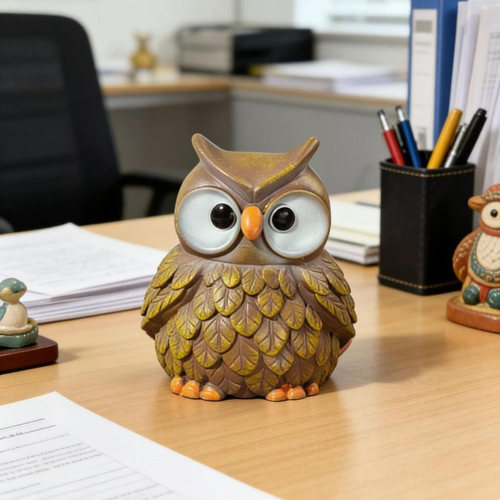 Kreatywna żywiczna ozdoba sowa do dekoracji salonu