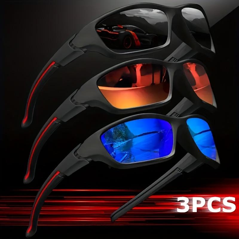 3pcs Fashion UV400 Men Women Running Mountaineering Fishing Sunglasses Bicycle MTB Eyewear Outdoor Sport Protective Glasses