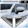 A58X-For Mitsubishi Eclipse Cross 2018- Side Mirror Triangle Fender Corner Cover Triangle Window Garnish Panel