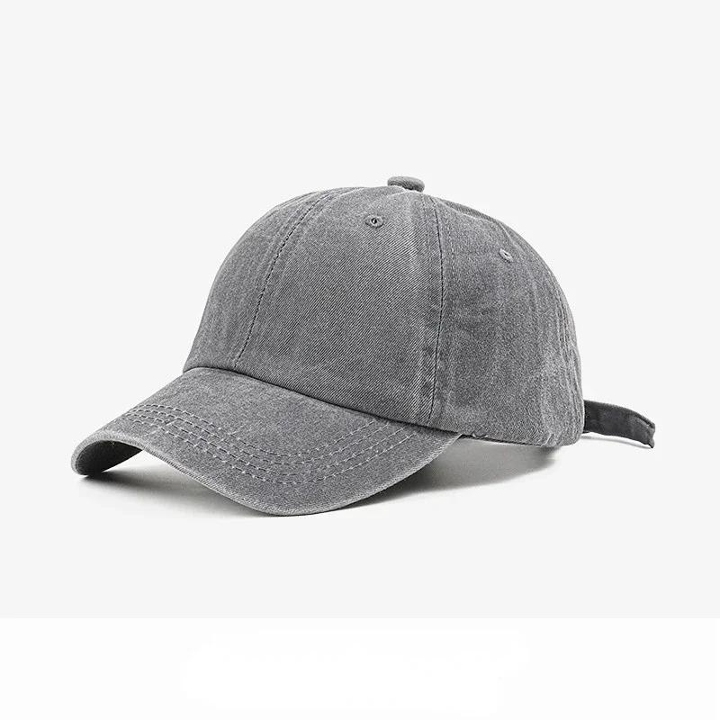Baseball Cap Washed Denim Men Women Snapback Hat Vintage Hip Hop Caps Solid Color Hat Bone Casquette Outdoor Casual Sport