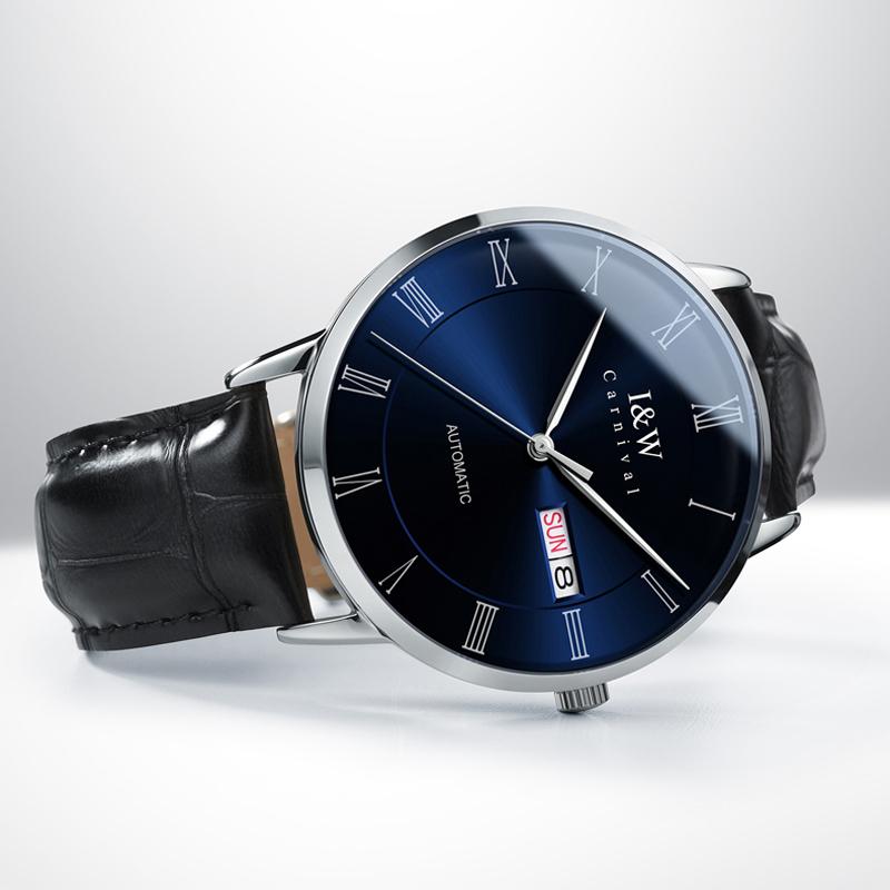 IW Rome Time Luxury Business Leather Automatic Mechanical Watch NH36 Movement Men Watch Waterproof Sapphire Mirror Reloj Hombre
