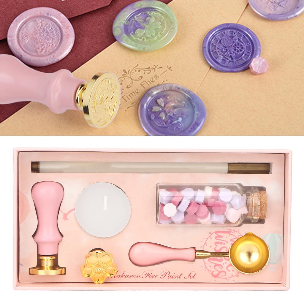 Wax Sealing Kit  Making  Removable Handle Vintage Style Sealing Wax Set for Letter Handicraft