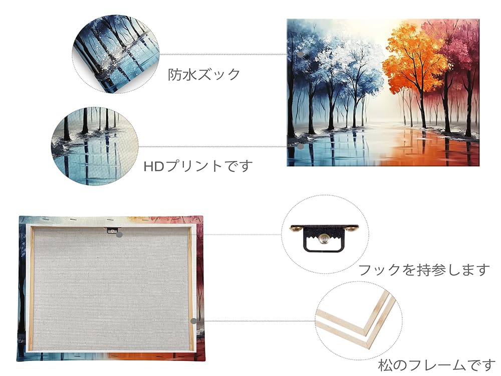 PIY PAINTING Wall Art, Landscape Canvas Wall Art, Decorative Painting, Autumn Landscape Canvas Print, Forest Wall Decorative Painting, Framed Wall