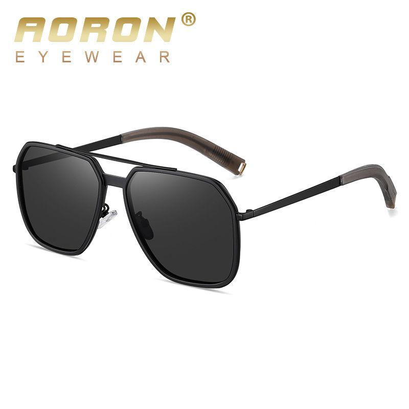 

AORON Metal Frame Polarized Sunglasses for Men Women Fashion Driving Cycling Outdoor UV400 Anti Glare Glasses