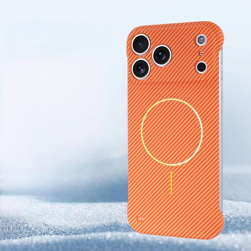 Schlanke rahmenlose Kühl-Kevlar-Kohlefaser-Hülle für iPhone 17 Air 16 15 14 Plus 13 12 Pro Max 11 Für Magsafe Magnetische PC-Abdeckung