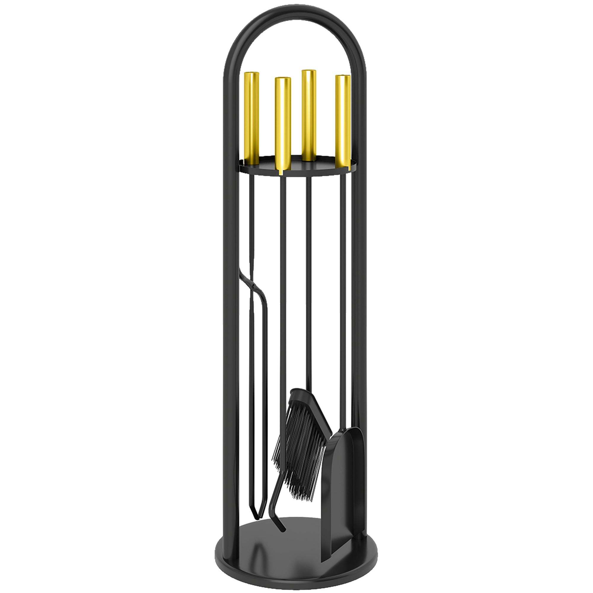 5-Piece Metal Fireplace Tool Set with