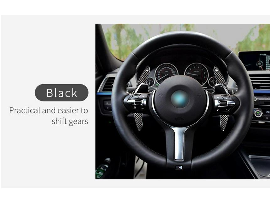 T-Carbon Extended Carbon Fiber Shift Paddles for BMW 2 Series F20 & 3 Series F30 Steering Wheel Modification