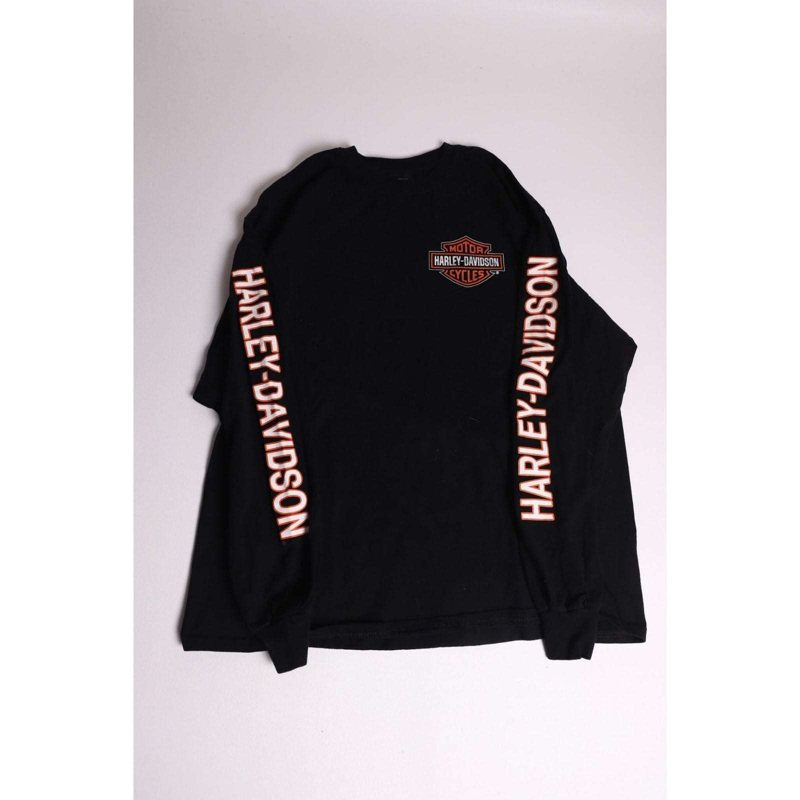 Modernes Harley Davidson Militär Vietnam Übersee Tour Lockeres Langarm-T-Shirt 2XL