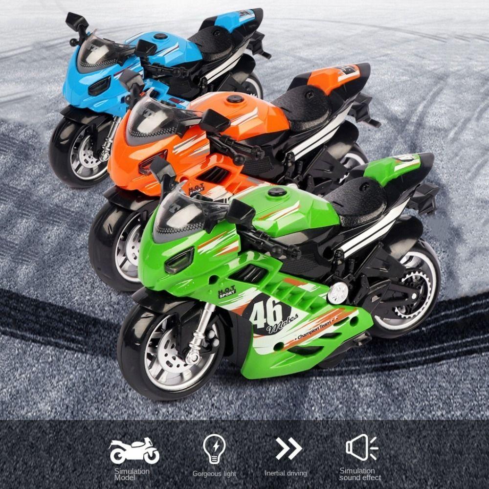 Racing Car Model Motorcycle Racing Toy Music Mini Motorcycles Music Toy  Educational