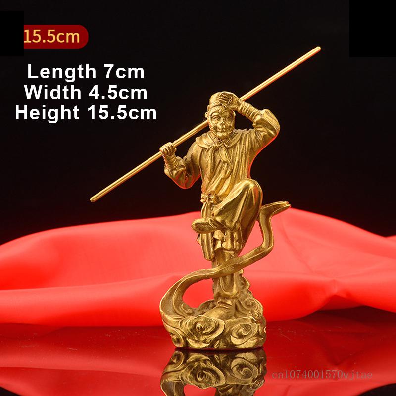 Brass Monkey Buddha Sculpture Qi Tian Da Sheng Creative Decoration Home Decor, Living Room, Bedroom, Office, Desktop Crafts, 1Pc