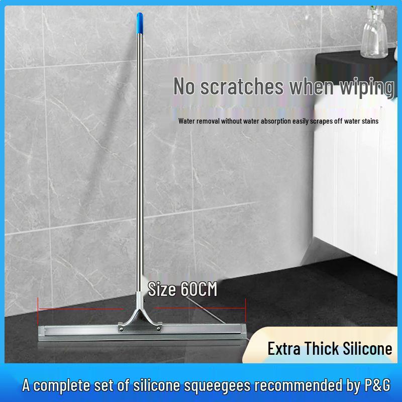 Commercial Large Silicone Floor Squeegee for Kitchens, Restaurants, Bathrooms, and Toilets
