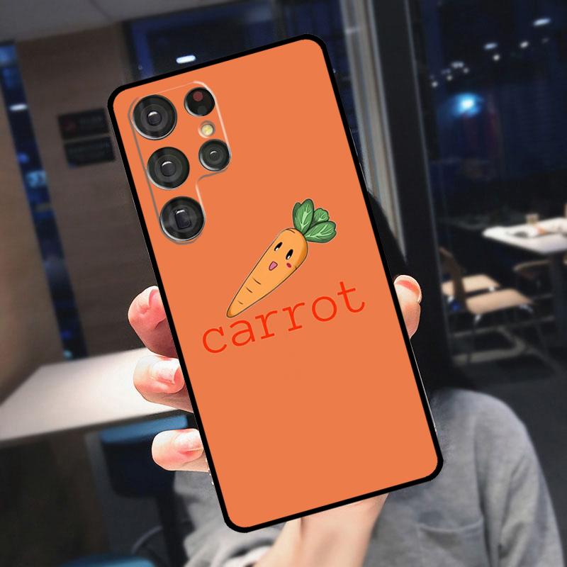 Carrot Vegetable Food Cover For Samsung Galaxy S24 Ultra S25 S22 S23 Plus S20 S21 FE S9 S10 S23 FE Phone Case