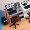 1 Set 1/12 Puppenhaus Miniatur Computer Tastatur Schreibtisch Stuhl Set Heim Arbeitszimmer Möbel Dekor Mikro Szene Requisiten