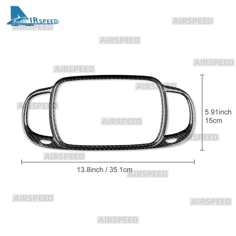 Real Hard Dry Carbon Fiber Sticker For Abarth 595 695 Fiat 500 2016-2024 Fiat 500E 2016-2019 LHD RHD Car 7inch Navigation Frame
