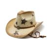 Suede Textured Western Cowboy Hat Men'S And Women'S Vintage Belt Big Eaves Outdoor Shade Jazz Hat
