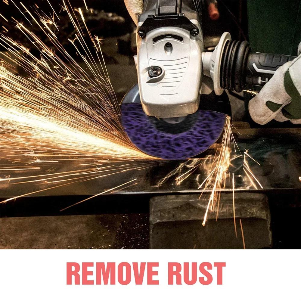 1PCS 100 115 125mm Abrasive Strip Disc for Angle Grinder Paint Rust Removal Coral Poly Wheel