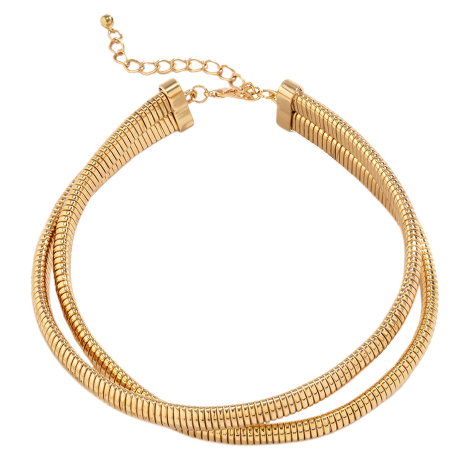 

Exaggerated Necklace African Style Chain Necklace Iron Material Fashionable Neck Jewelry Perfect Gift for Women Man золотий